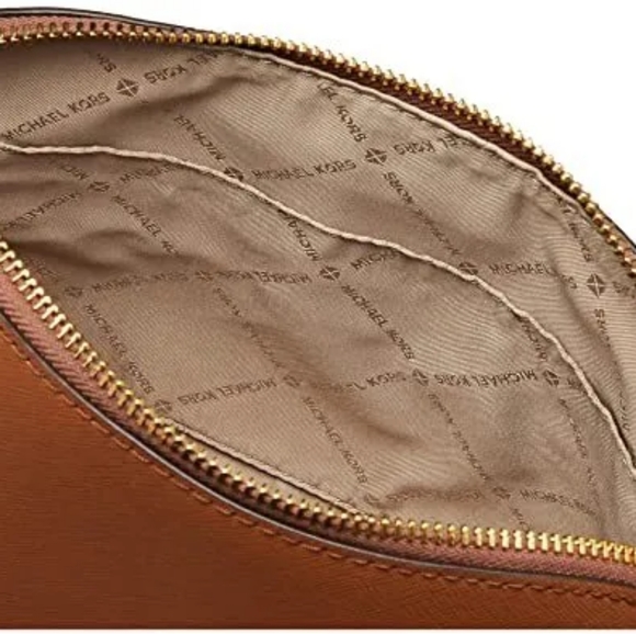 Michael Kors Jet Set Travel Medium Leather X Cross Dome Crossbody Handbag - Picture 4 of 9